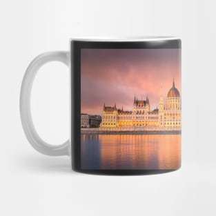 Parliament at sunrise in Budapest, Hungary Mug